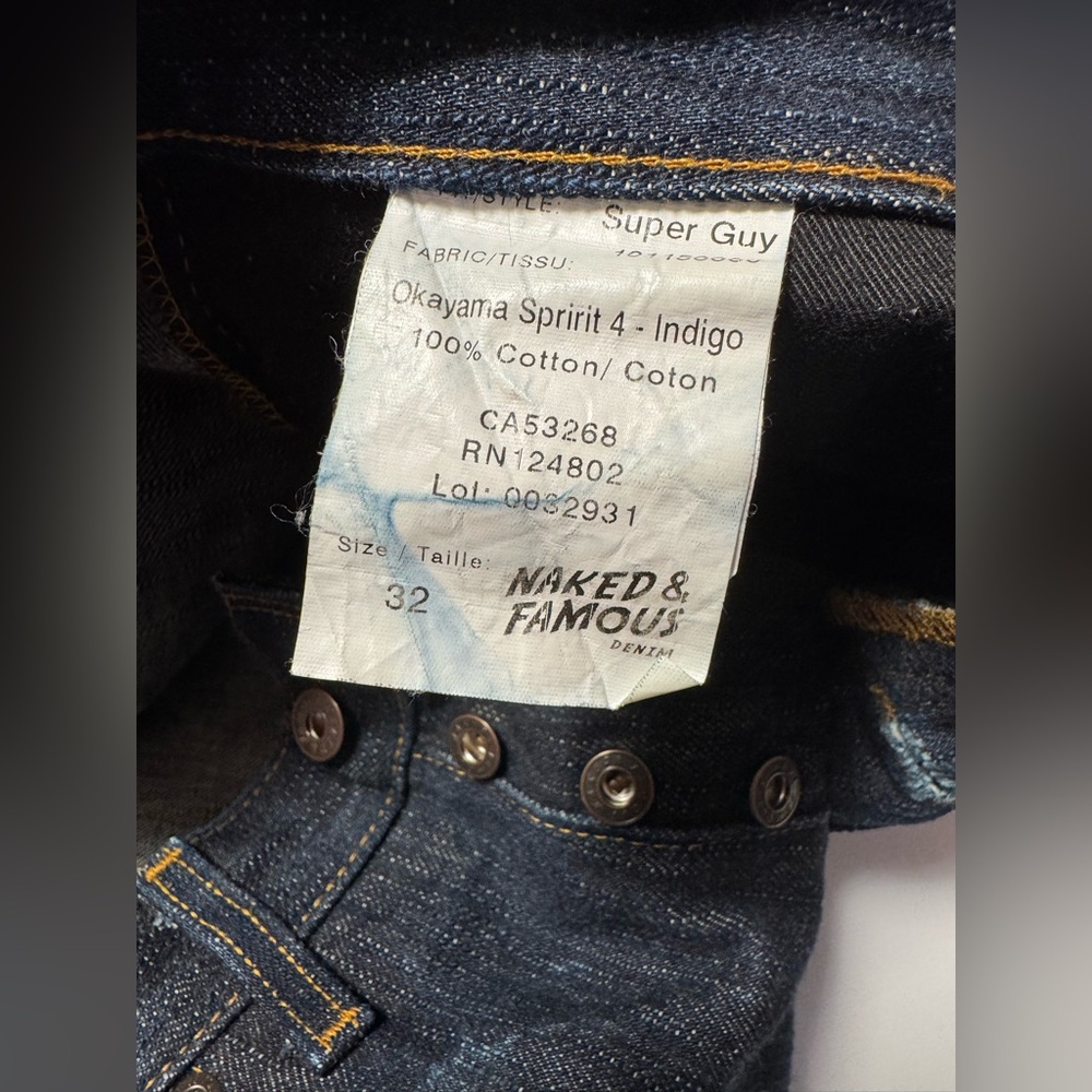 Men's Classic naked and famous Okayama denim .. made in Japan quality. - Picture 2 of 9